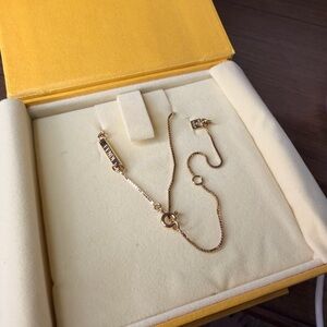 Fendi Gold Chain Necklace (in box)